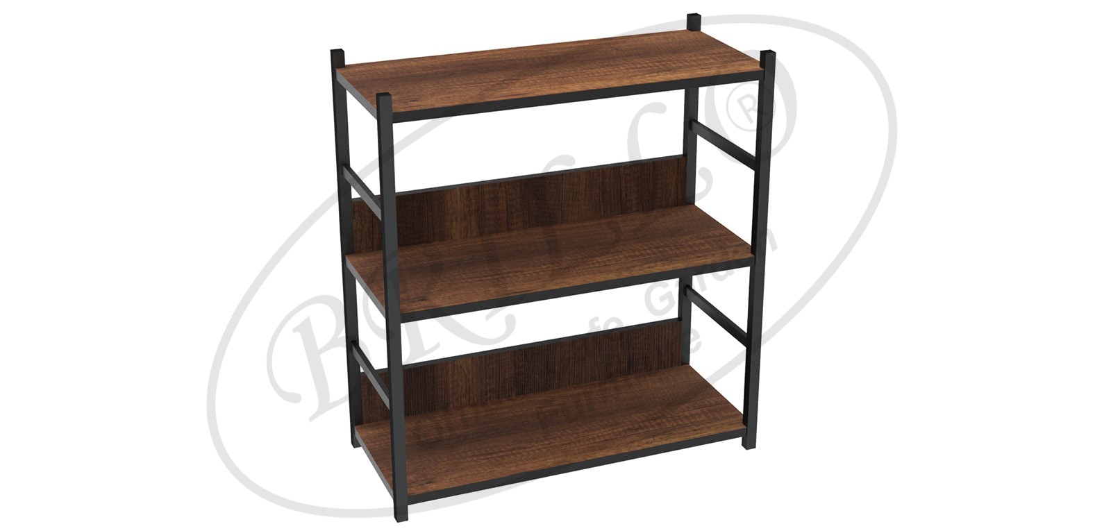 Toli 3'lü Bazalı Raf 70 cm