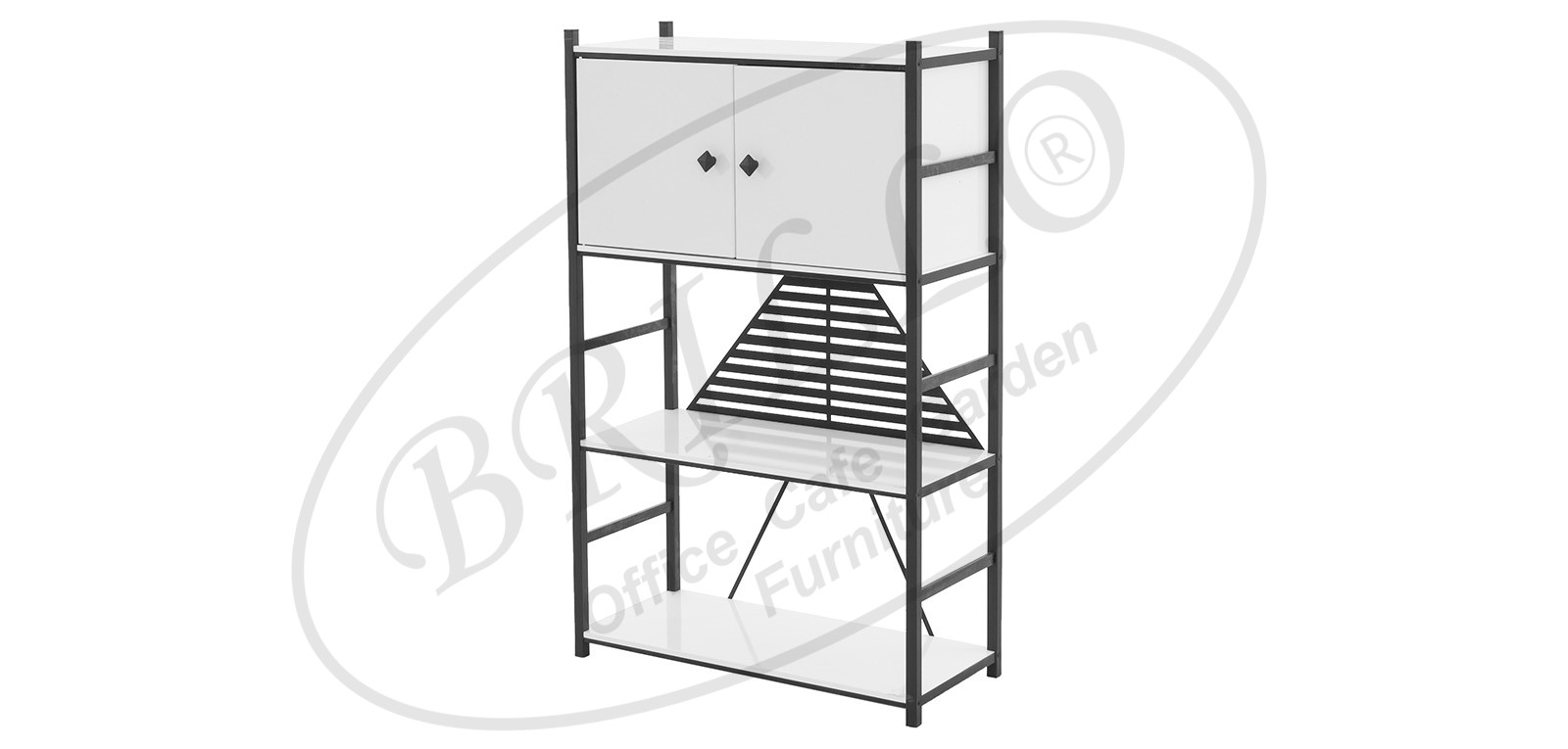 Toli Tek Dolaplı 4'lü Raf (Piramit)